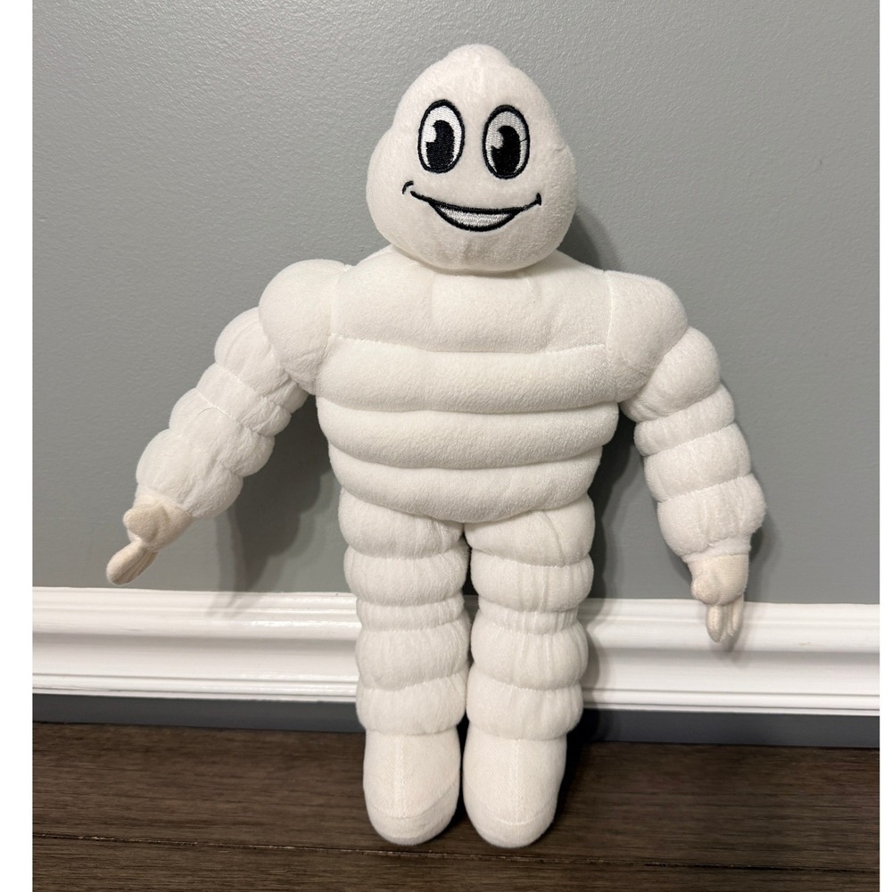 Michelin Man Bibendum Plush White Tire Mascot Advertising Collectible